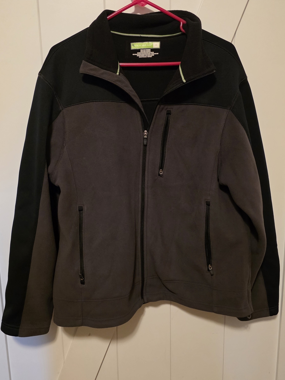 tek gear Men's Black and Dark Gray Lightweight Fleece Jacket